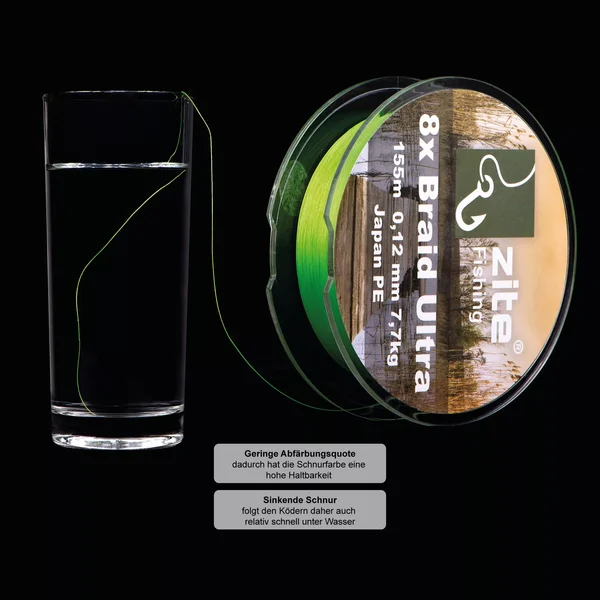 Angelschnur Geflochten 8x Japan PE Geflecht Zander 155m 0,12mm Zite Fishing_auswahl2
