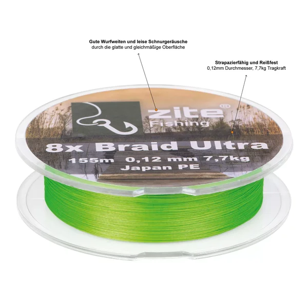 Angelschnur Geflochten 8x Japan PE Geflecht Zander 155m 0,12mm Zite Fishing_auswahl3