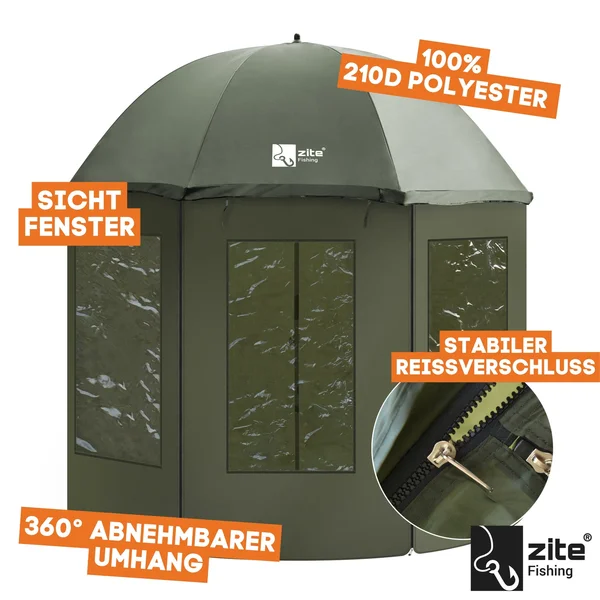 Schirmzelt Geschlossen als Angelschirm Zelt 250cm Zite Fishing_auswahl2