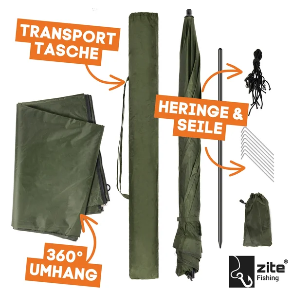 Schirmzelt Geschlossen als Angelschirm Zelt 250cm Zite Fishing_auswahl6