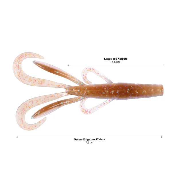 12x Creature Bait Gummiköder 7,5cm Frosty Champagne Zite Fishing_auswahl2