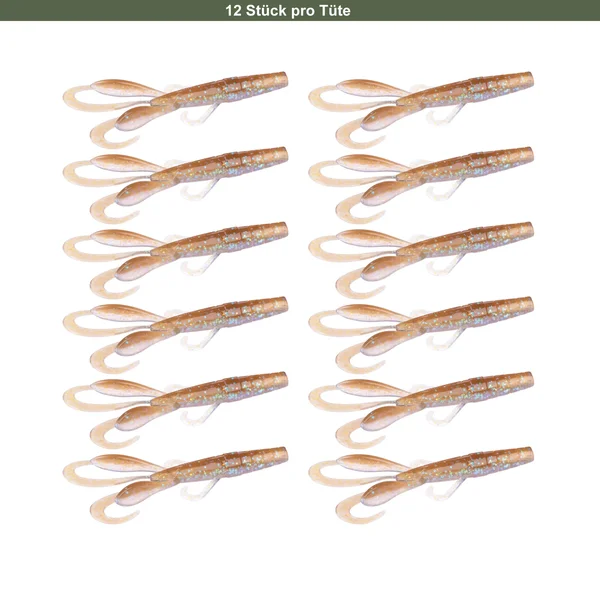 12x Creature Bait Gummiköder 7,5cm Frosty Champagne Zite Fishing_auswahl6