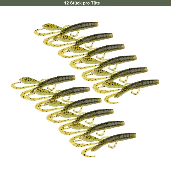 Barsch Gummiköder Drop Shot Angeln Inzite Craw Sprinkled Croc 12 STK Zite Fishing_auswahl6