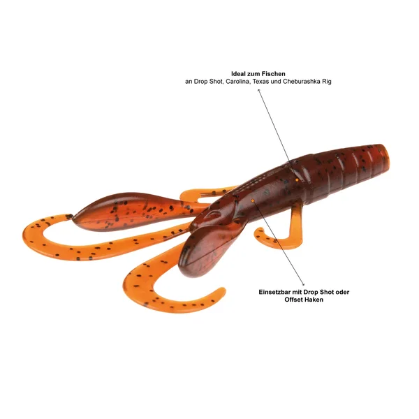Creature Bait Barsch Angelköder Dark Mud 12 Stück Zite Fishing_auswahl5