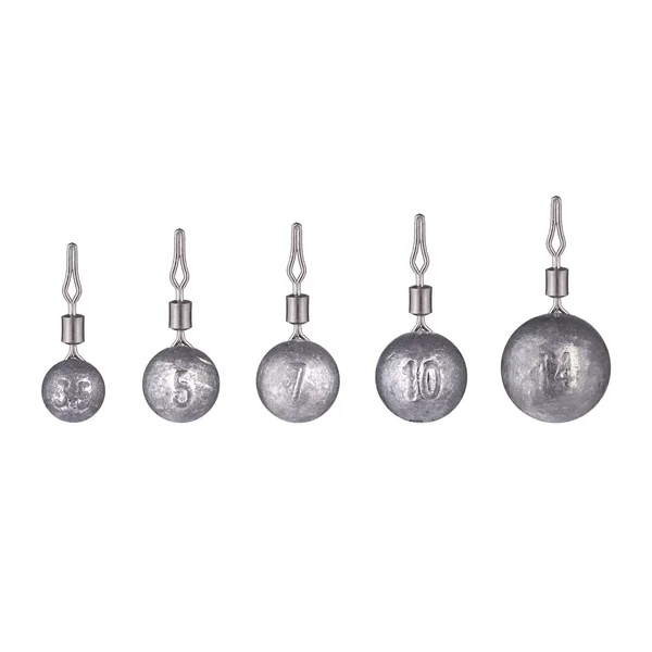 Drop Shot Blei Kugelblei Sortiment Rund 25 Stück 5 Gewichte in Box Zite Fishing_auswahl1
