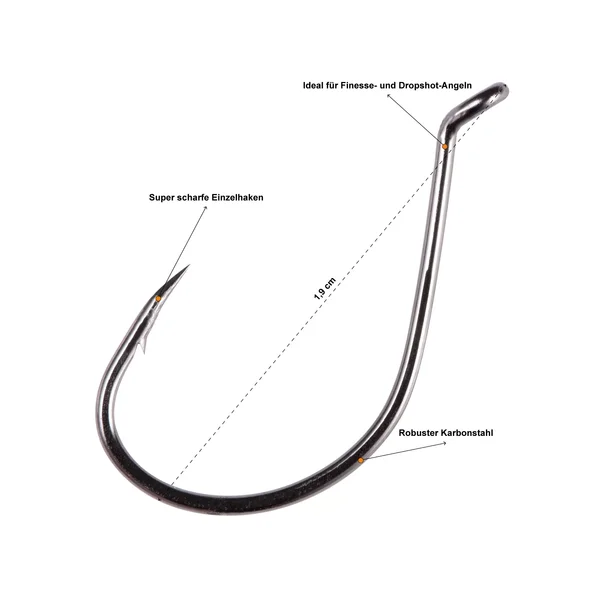 Dropshot Haken Set Größe S Vorfachhaken 10 Stück Zite Fishing_auswahl1