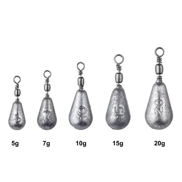 Birnenblei Set 25 Stück 5-20g in Box fürs Grundangeln - Vielseitig für Raub- und Friedfische - Grund-Blei mit Ringclip _auswahl2