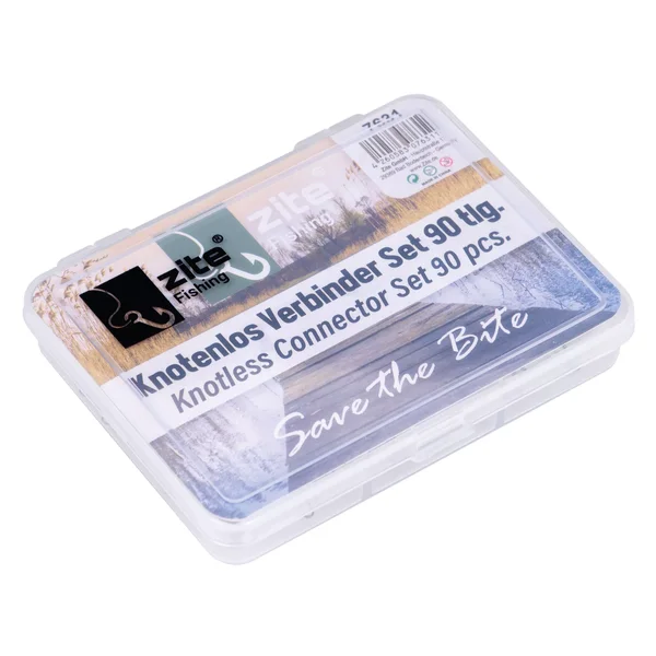 Zite Fishing Knotenlos Verbinder Set 90 tlg. Angelzubehör Größen S,M,L No-Knot-Connecter in Box_auswahl2