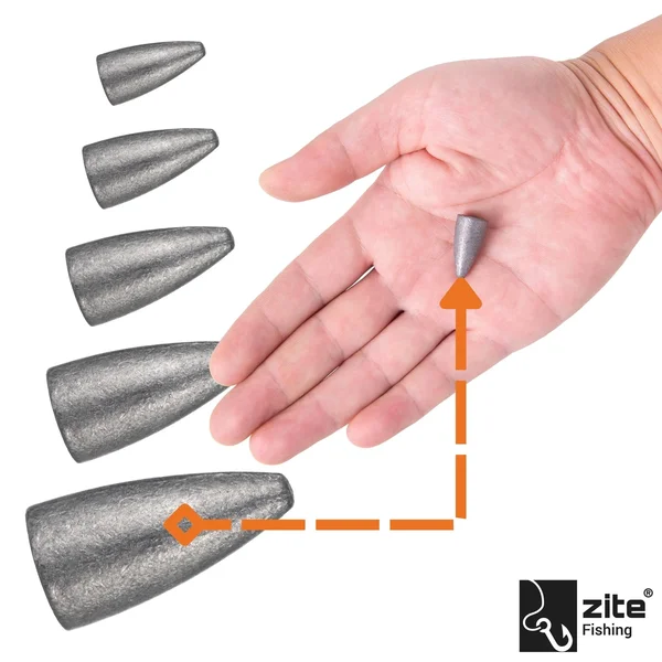 Zite Fishing Bullet Blei Angelgewichte 14g 5 tlg. ideal für Barsch & Zander_auswahl2