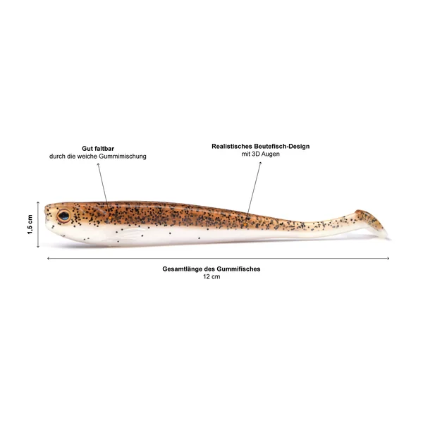 Zite Fishing Inzite Shad Gummifisch Classic Brownie 12 cm_auswahl2