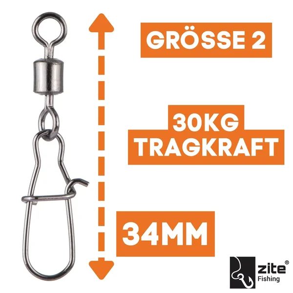 Zite Fishing Sicherheitswirbel Größe 2 - 30 Teilig_auswahl1