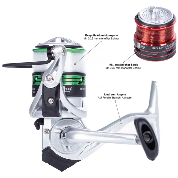 Forellenangler Starterset - 2 Teleskopruten mit Forellenrollen, Kescher und passender Angeltasche_auswahl5