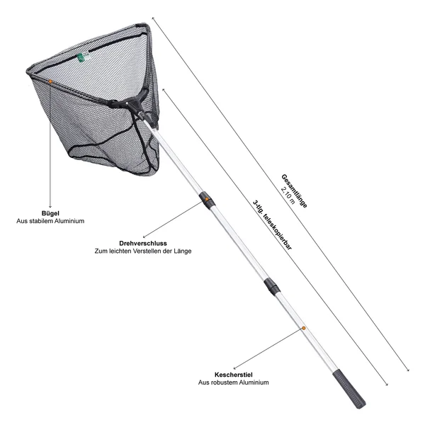 Set mit Kescher 2,10 m, Hakenlöse Zange und Angeltasche klein Zite Fishing_auswahl4