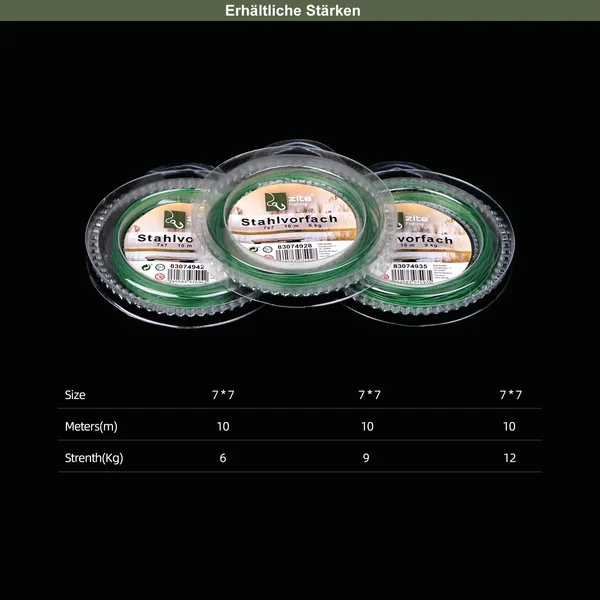 Zite Fishing Klemmhülsenzange 15 cm + Stahlvorfach auf Rolle 9 kg_auswahl8