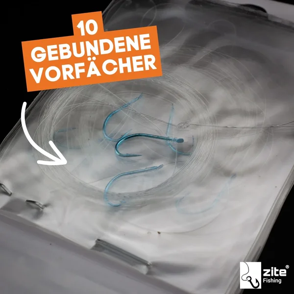 Zite Fishing 30x Haken mit Schnur Forelle Gr. 10 Vorfachhaken gebunden mit monofiler Schnur_auswahl1