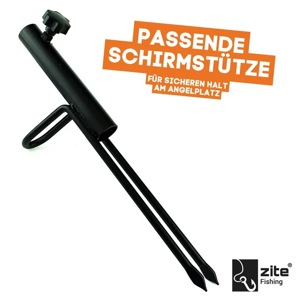 Schirmzelt Angeln Geschlossen + Schirmstütze als Angelzelt Set Zite Fishing_auswahl10