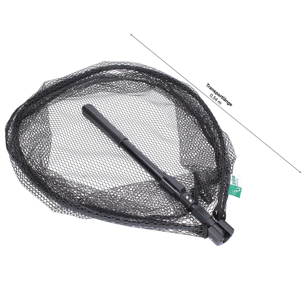 Zite Fishing Spinnkescher Faltbar Schwarz 113cm + Hakenlöser Zange Gebogen 18cm_auswahl5