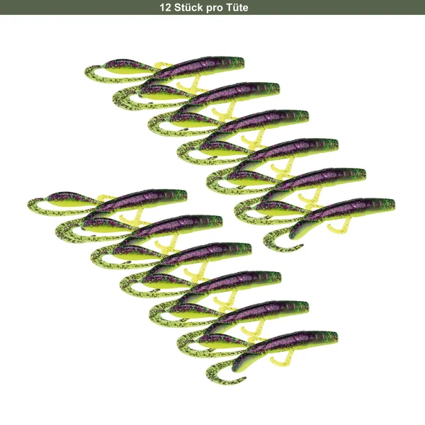 Zite Fishing Creature Bait Purple Hectic 36 Stück_auswahl6