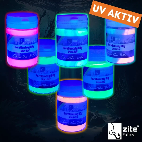 Forellenteig 60g - Knallige Glitterköder mit Knoblauch-Aroma - 8 Farben inkl. Forellenteig-Former 2in1 von Zite Fishing_auswahl9