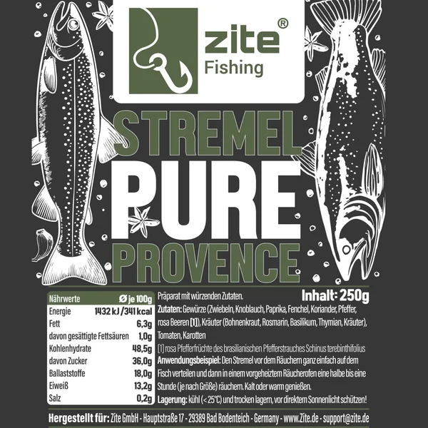 Zite Fishing Stremel Pure Provence 250 g Räuchergewürz zum Fische Räuchern _auswahl7