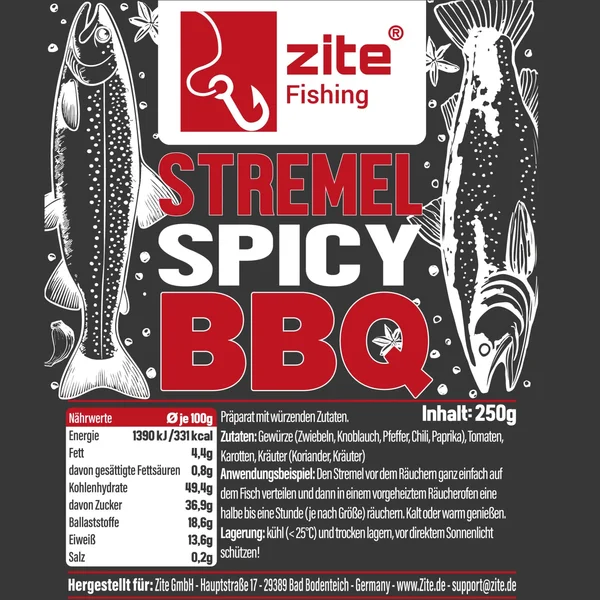 Zite Fishing Stremel Spicy BBQ 250 g Räuchergewürz zum Fische Räuchern_auswahl7