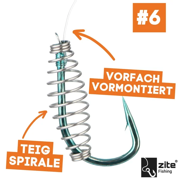 10 Stück Teighaken Größe 6 Forellenangeln für Trout Bait mit Schnur_auswahl1