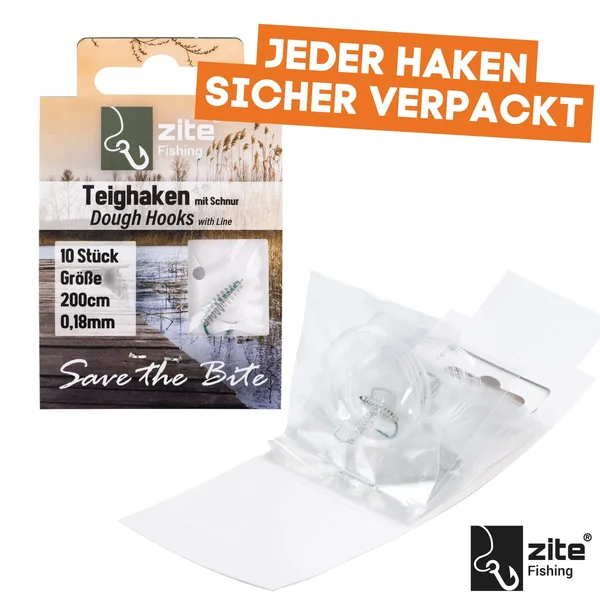 10 Stück Teighaken Größe 6 Forellenangeln für Trout Bait mit Schnur_auswahl3