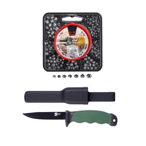 Angelkoffer mit Zubehör Befüllt Werkzeug Kescher Gummiert & Mehr von Zite Fishing_auswahl6