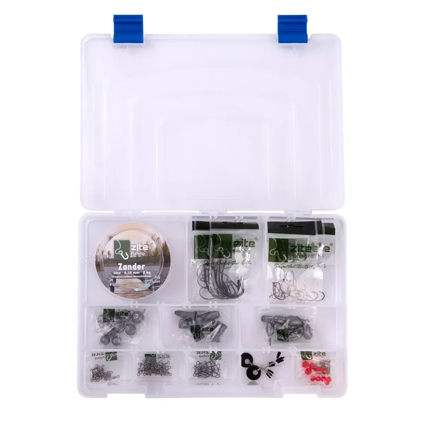 125-teiliges Drop Shot & Finesse Angeln Set Zubehör in Tacklebox_auswahl1