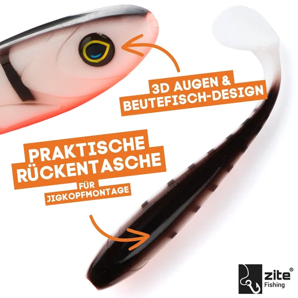Hechtshad Gummifisch Inzite Flanker Barbeque Otto 18,5 cm _auswahl3