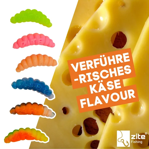 Mighty Mag Bienenmaden Imitat Neon Mix Käse Aroma 2,8 cm 12 Stück_auswahl5