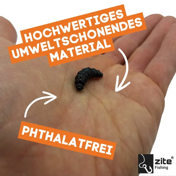 Mighty Mag Natur Mix Knoblauch 2,8 cm Bienenmaden Forellenköder 12 Stück_auswahl3