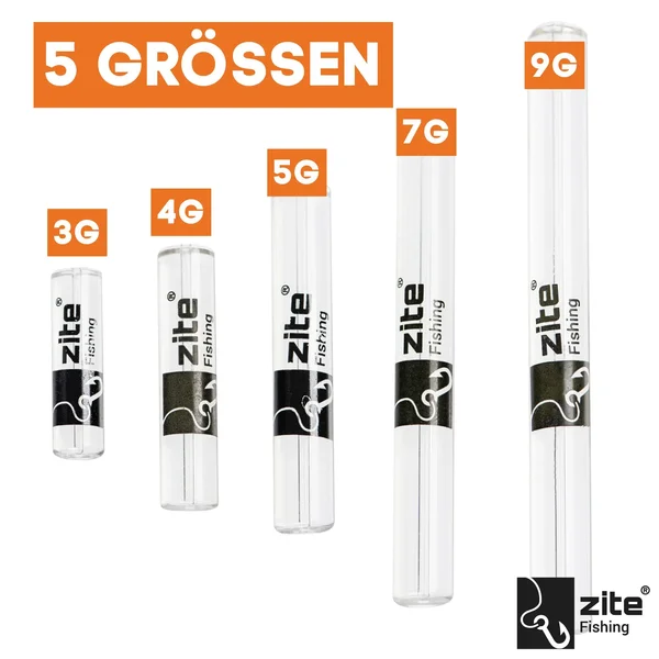 Zite Fishing Forellengläser 3-9g Glasgewichte fürs Forellen-Angeln 5 Stück _auswahl1
