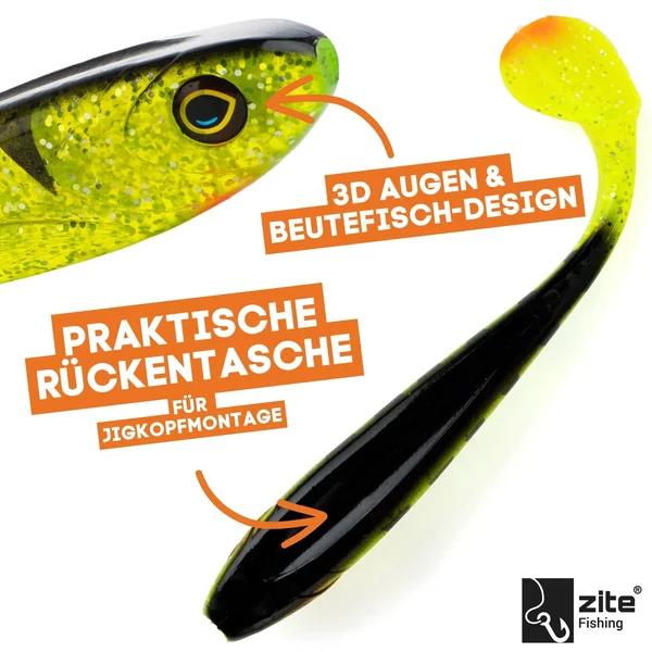 Hecht Gummifisch Inzite Flanker Lightning Perch 18,5 cm 3er Set_auswahl3