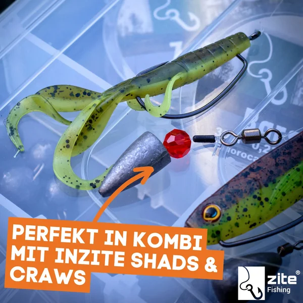 Glasperlen Set 8mm für Carolina & Texas Rigs Barsch Zander Angeln Rot Klar_auswahl4