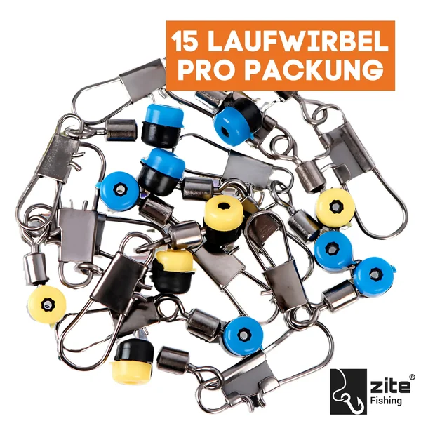 Laufwirbel Set Größen S & M - 15 Stück Perlen Wirbel Forellen Angeln & Mehr_auswahl3
