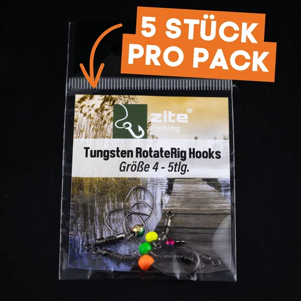 Zite Fishing Tungsten RotateRig Hooks Gr. 4 – Rotationshaken mit Tungstenperle & Tönnchenwirbel für Forelle_auswahl1
