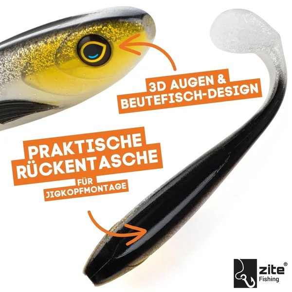 Zite Fishing Gummifisch Inzite Flanker 6er 18,5 cm Set_auswahl1