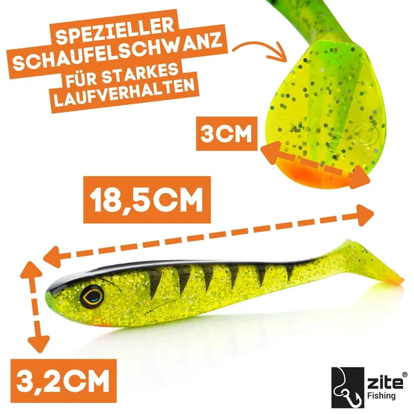 Zite Fishing Gummifisch Inzite Flanker 6er 18,5 cm Set_auswahl3