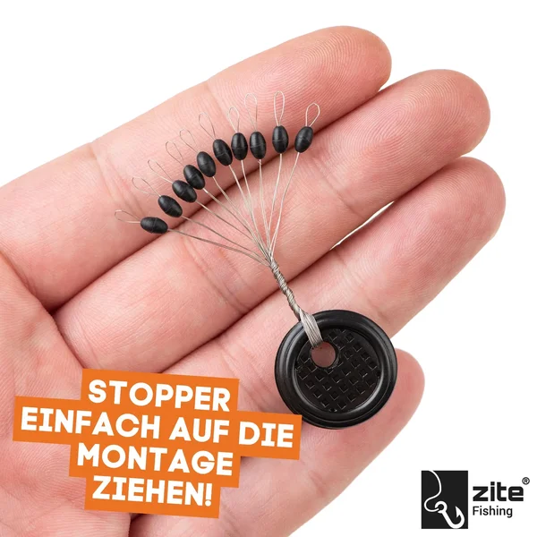 Gummistopper Schnurstopper Oval in 3 Gr. S,M & L Zite Fishing_auswahl2