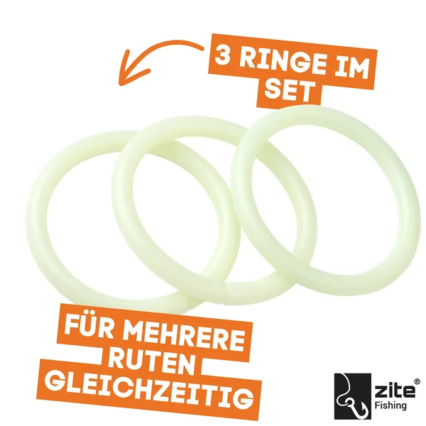 Fluo Ringbissanzeiger Set - 3 Stück Bissanzeiger Ringe - Einhänger Fluoreszierend_auswahl2
