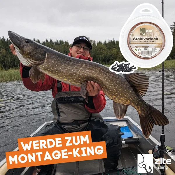 Stahlvorfach braun 10m auf Rolle 12 kg inkl. Klemmhülsen Zite Fishing_auswahl6