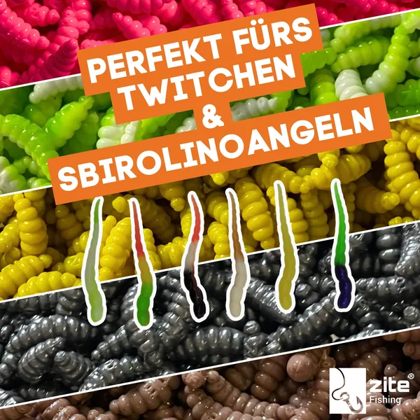 Lil' Viper Schock 4,5 cm 12 Stück Mix Käse Gummi Angelköder Forelle_auswahl4