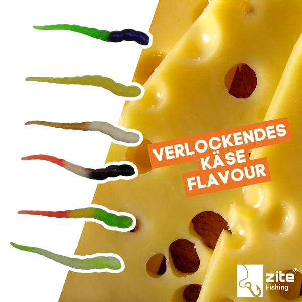 Lil' Viper Schock 4,5 cm 12 Stück Mix Käse Gummi Angelköder Forelle_auswahl5