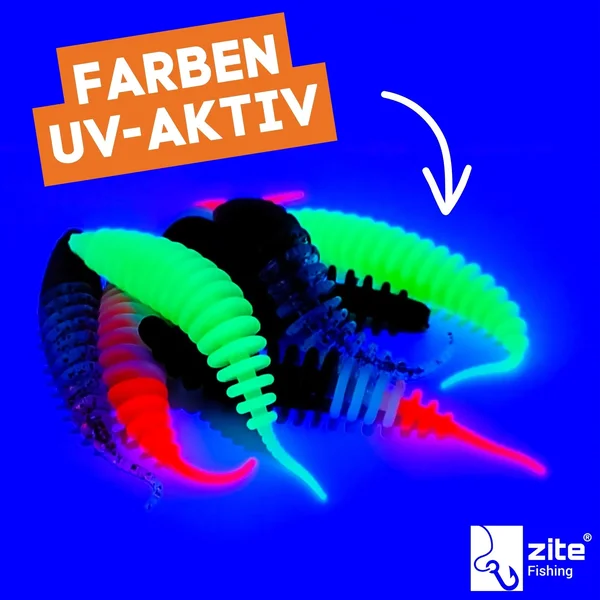 Zite Fishing Biggle Worm Schock Mix Käse 6,5 cm 8 Stück_auswahl2