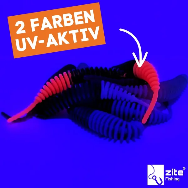 Zite Fishing Biggle Worm Natur Mix Knoblauch 6,5 cm 8 Stück_auswahl2