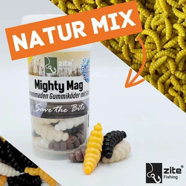 Zite Fishing Mighty Mag Natur Mix Floating Edition Käse 2,8 cm 12 Stück_auswahl1
