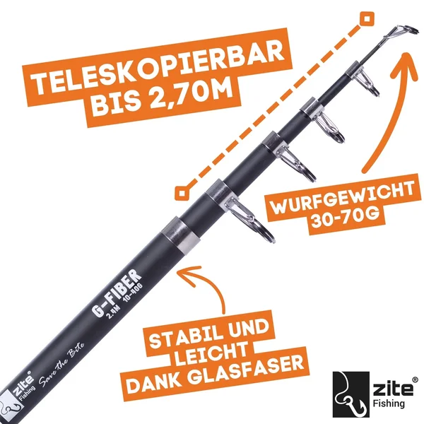 Aalangler Starterset mit Teleskoprute, Angelrolle, Vorfachhaken, Sicherheitswirbel & mehr_auswahl1