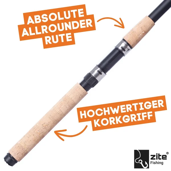 Aalangler Starterset mit Teleskoprute, Angelrolle, Vorfachhaken, Sicherheitswirbel & mehr_auswahl2