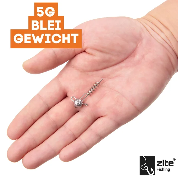 Screw-In-Jigs 5g Jigköpfe Blei Gummiköder Angeln Raubfisch 5STK _auswahl2